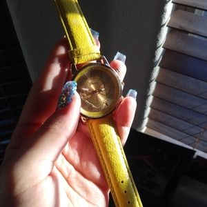 Yellow/Gold Geneva Women's Watch